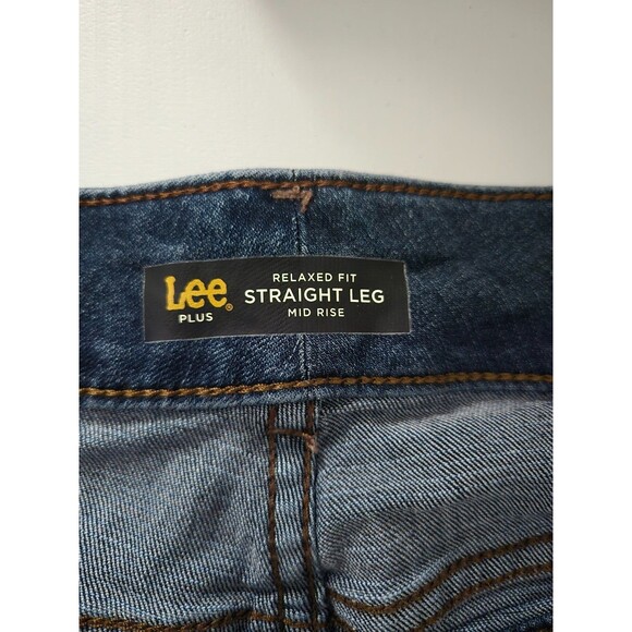 Lee Relaxed Fit Straight Leg Mid Rise‎ Jeans Blue Women’s Size 28 - Picture 2 of 9